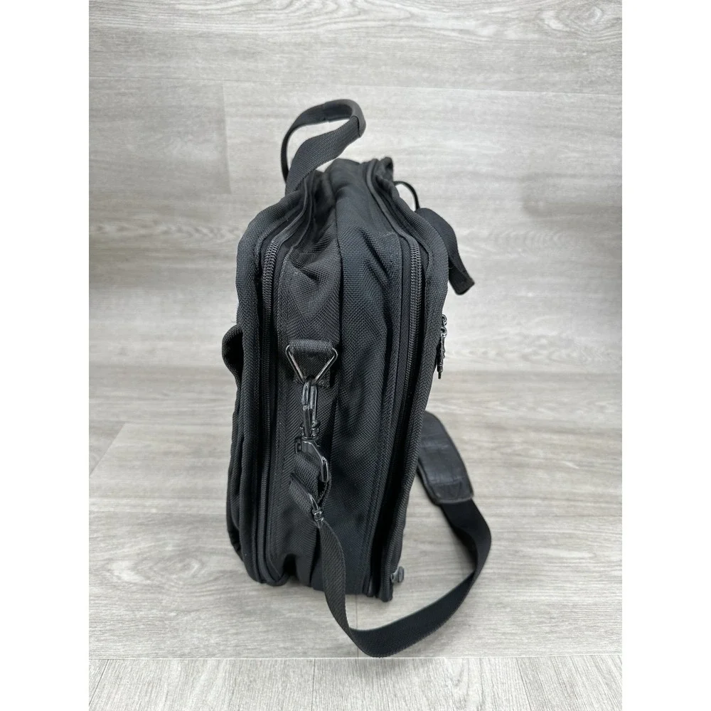 TUMI Alpha Expandable Ballistic Nylon Briefcase Business Laptop Bag 2671D3 Black